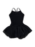 Little Girls Black Skirted 2 Layer Spaghetti Leotard 1T-8 - SophiasStyle.com